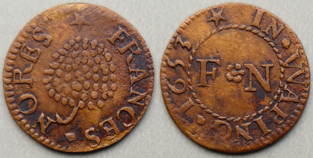 Wapping, Frances Nores 1653 farthing
